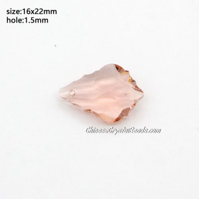 1 Pc Chinese Crystal 6090 Baroque Pendants, 15x22mm, rosaline