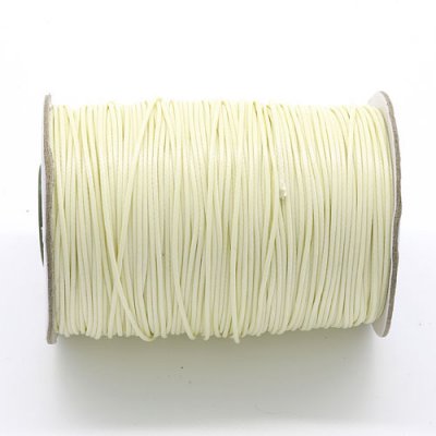 1mm, 1.5mm, 2mm Round Waxed Polyester Cord Thread, milk