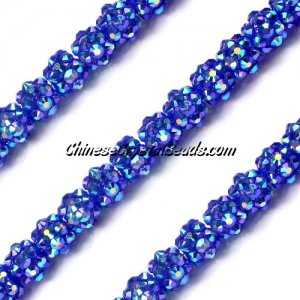 Chinese Crystal Disco Bead Acrylic sapphire AB 8mminside, 30 beads