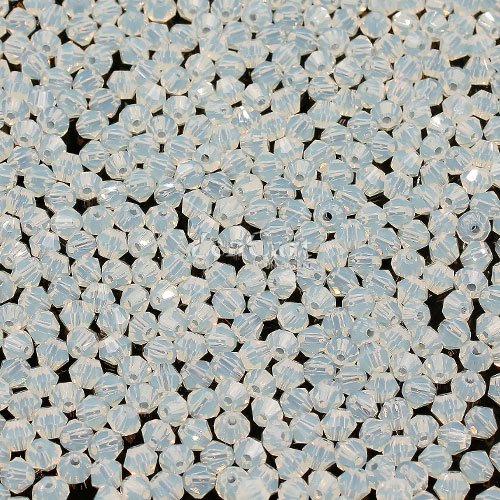 700pcs Chinese Crystal 4mm Bicone Beads, opal white, AAA quality
