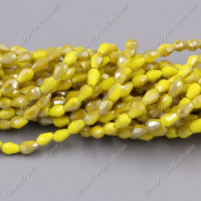 Chinese Crystal Teardrop Beads Strand, #26, 3x5mm, about 100 Beads