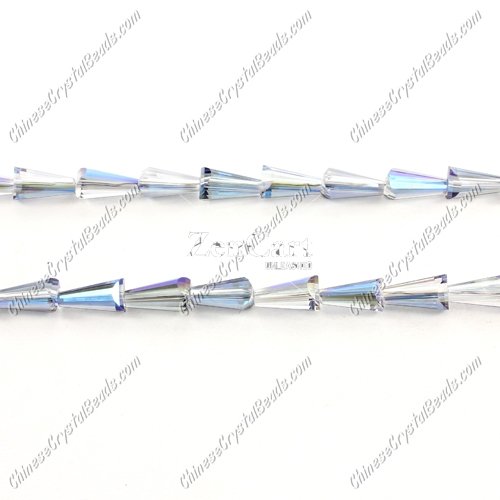 6x12mm Chinese Artemis Crystal beads blue light, per pkg of 20pcs