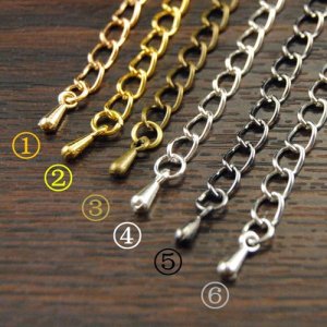 10pcs Chain Extended / Extension Jewelry Chains Tail Extender 50x3mm