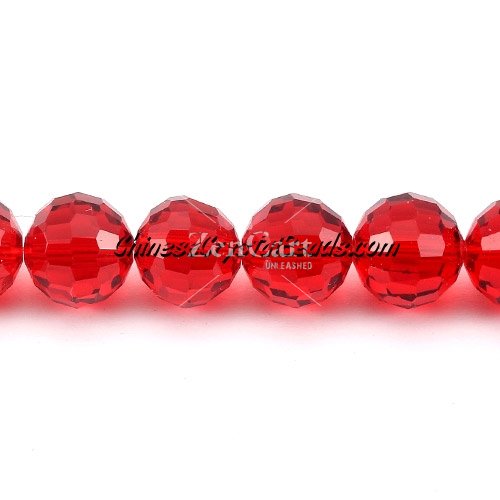 Crystal Disco Round Beads, Siam, 96fa, 12mm, 16 beads