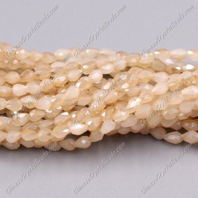 Chinese Crystal Teardrop Beads Strand, #003, 3x5mm, about 100 Beads