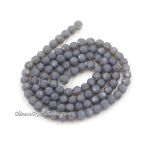 98Pcs 4mm round Crystal beads dark gray jade