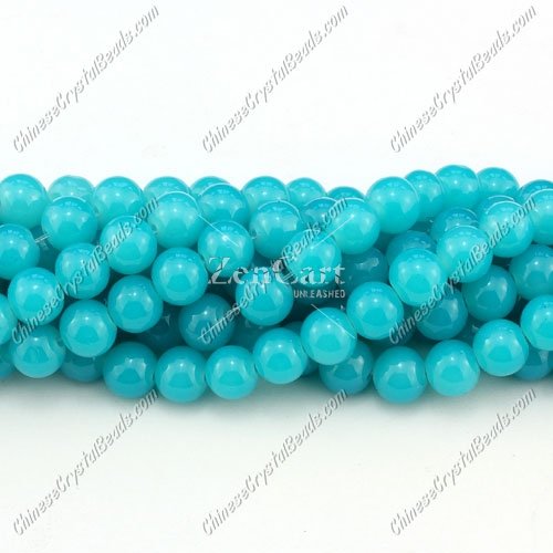 8mm round glass beads strand,Sky Blue jade, 100pcs per strand