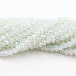 4x6mm opal AB Chinese Crystal Rondelle Beads about 95 beads