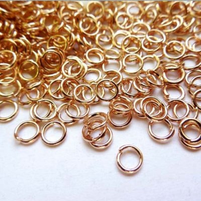 Open Jump Rings Connector, rose gold plated, 5mm, 6mm, 7mm, 8mm, 10mm jewelry findings DIY