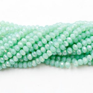 4x6mm Opal Turquoise light Chinese Crystal Rondelle Beads about 95 beads