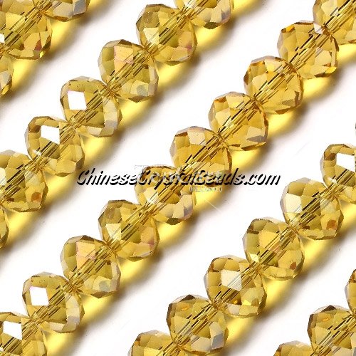 70Pcs 8x10mm Chinese Crystal Rondelle Bead Strand, G champagne