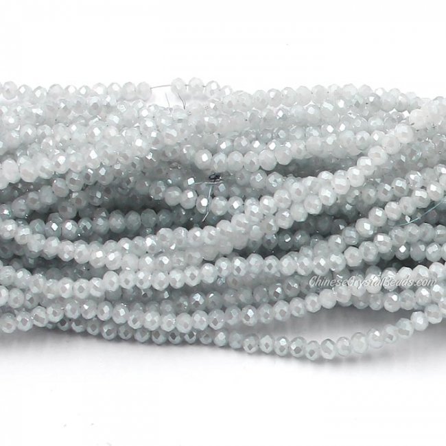 10 strands 2x3mm chinese crystal rondelle beads Opaque Gray And Blue Light 2 about 1700pcs - Click Image to Close