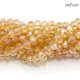 6x8mm Chinese Crystal Rondelle Strand, G.champagne AB, about 72 beads
