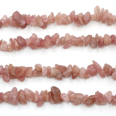 Strawberry Quartz chip Lepidocrocite chip, Gemstone Chips, 5mm to 10mm, Hole:1mm, Length:Approx 35 Inch