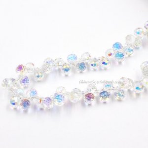 98 beads 8mm Strawberry Crystal Beads, Crystal new AB