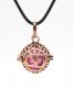 Harmony Ball Pendant Women Necklace with 30 inchChain For Pregnant Women, antiqure copper plated brass, 1pc