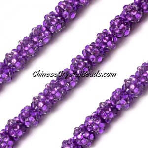 Chinese Crystal Disco Bead Acrylic purple 8mminside, 30 beads