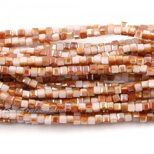 180pcs 2mm Cube Crystal Beads, opaque color 13