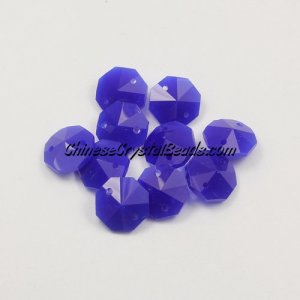 Crystal 14mm Octagon beads, 2 hole, sapphire jade, 20 beads