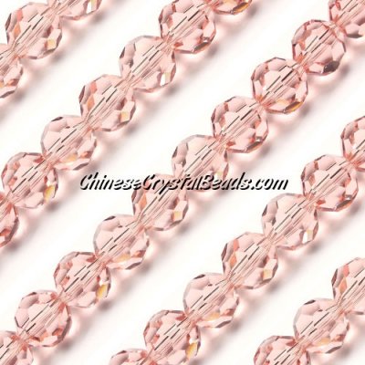 Chinese crystal 10mm round beads , Rose Peach, 20 Beads