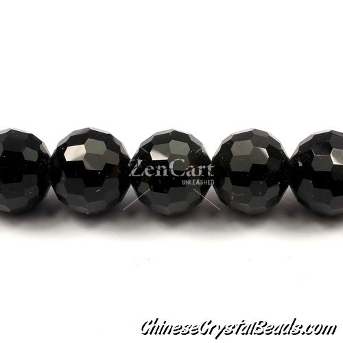 14mm crystal round beads 96fa Crystal Disco Ball Beads black 10 beads