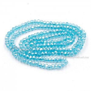 10 strands 2x3mm chinese crystal rondelle beads aqua AB about 1700pcs
