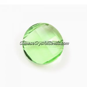 Chinese Crystal Twist Bead, lime green, 18mm, 10 beads