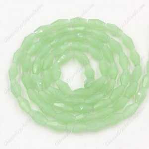 4x8mm crystal bicone beads, lt green jade, about 72 beads per strand