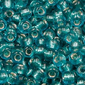 Glass Seed Beads, Round, silver-lined, about 2mm, #18, Light Sea Green, Sold By 30 gram per bag