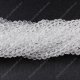 130Pcs 3x4mm Chinese Crystal Long Rondelle Strand, Clear