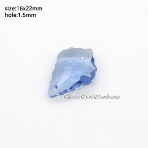 1Pc Chinese Crystal 6090 Baroque Pendants, 15x22mm, lt sapphire