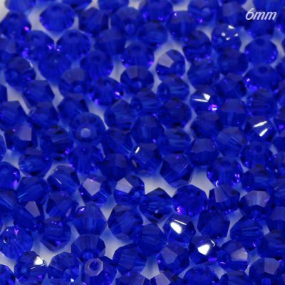 280 beads 6mm AAA bicone crystal beads sapphire