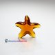 Crystal Starfish Pendant Amber Charm Necklace pendant, 30mm