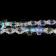Chinese Crystal 14mm Cross Bead, Clear AB, 10 beads