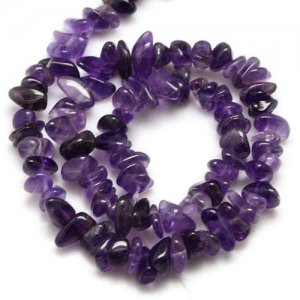 Amethyst chip Gemstone Chips, 5mm to 10mm, Hole:1mm, Length:Approx 35 Inch