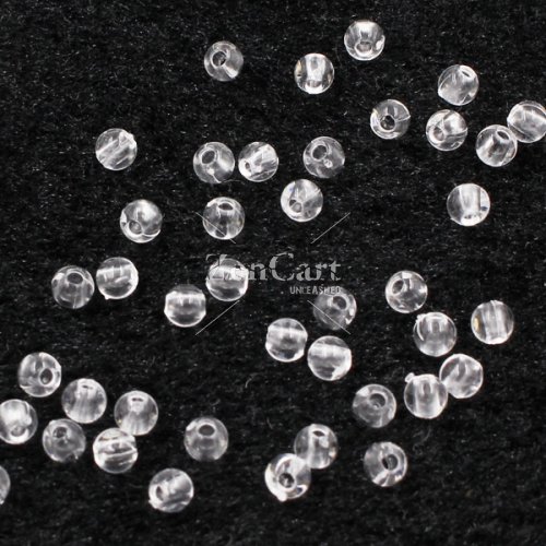 1000pcs Plastic Acrylic 4mm Smooth Round Solid clear Ball Beads