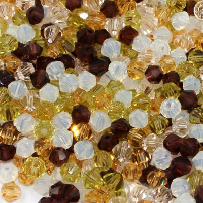 Chinese Crystal, 4mm Bicone, Bag of 50, Modern Vintage Mix