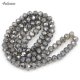 4x6mm opal half gray light Chinese Crystal Rondelle Beads about 95 beads