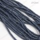 130Pcs 2x3mm Chinese Crystal Rondelle Beads, opaque med blue