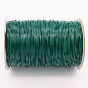 1mm, 1.5mm, 2mm Round Waxed Polyester Cord Thread, dark seagreen