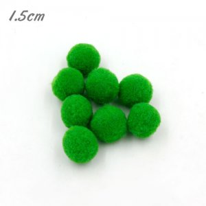 50Pcs 15mm Craft Fluffy Pom Poms Bobble ball, green color