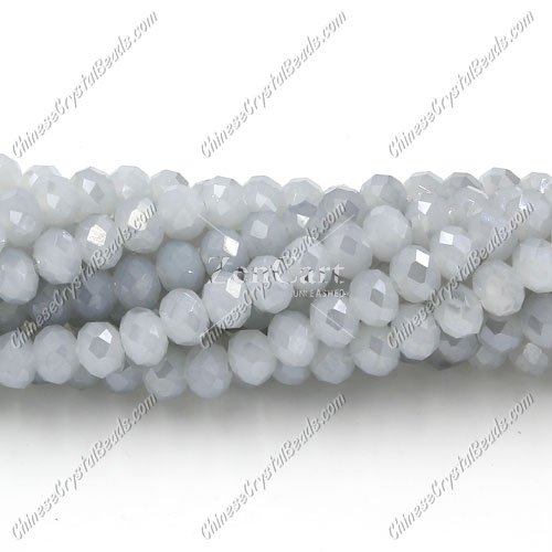4x6mm gray and blue jade Chinese Crystal Rondelle Beads, about 95 Ppcs