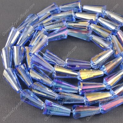 20pcs 8x15mm Chinese Artemis crystal beads strand light sapphire