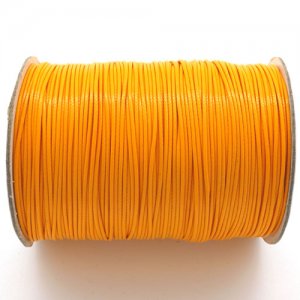 1mm, 1.5mm, 2mm Round Waxed Polyester Cord Thread, orange