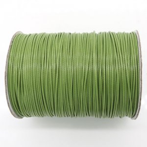 1mm, 1.5mm, 2mm Round Waxed Polyester Cord Thread, Olive