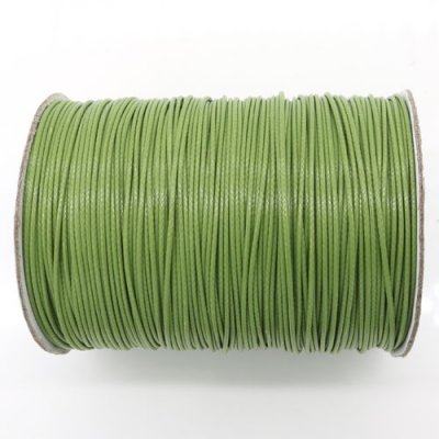 1mm, 1.5mm, 2mm Round Waxed Polyester Cord Thread, Olive