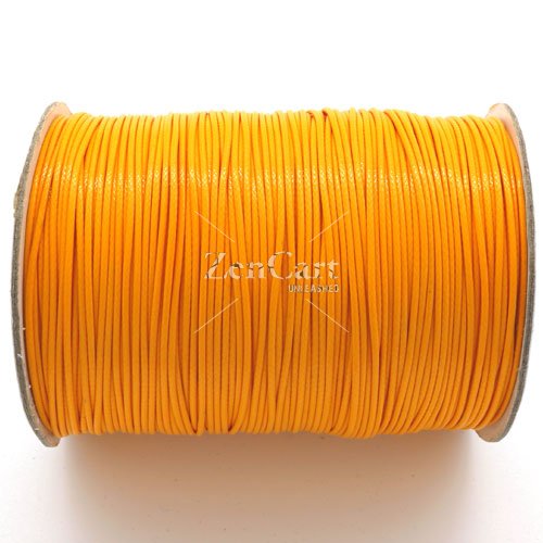 1mm, 1.5mm, 2mm Round Waxed Polyester Cord Thread, orange