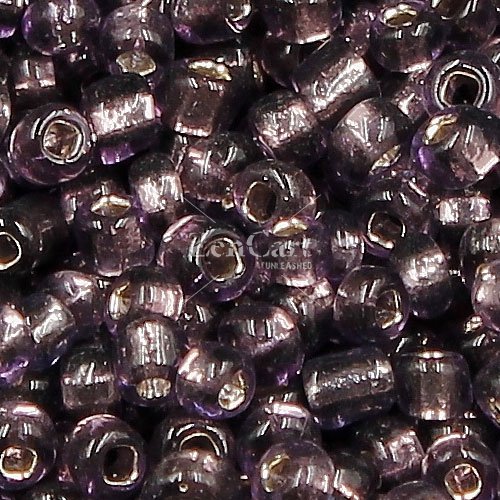 Glass Seed Beads, Round, silver-lined, about 2mm, #14, viloet, Sold By 30 gram per bag