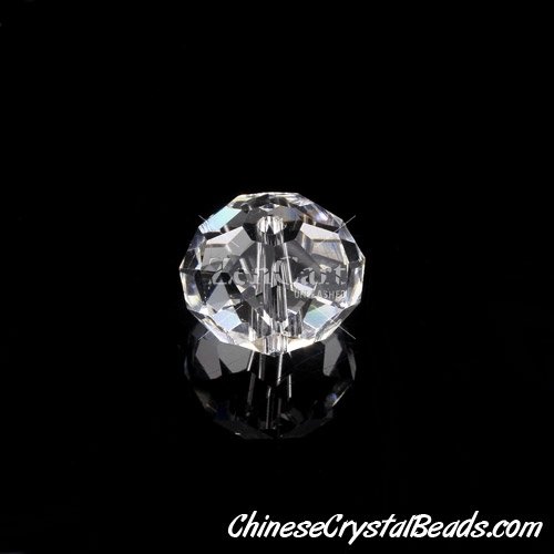 Chinese Crystal Rondelle Bead Strand, Clear, 14x18mm ,10 beads