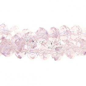 Chinese Crystal Rondelle Strand, Lt. Pink, 10x14mm, 20 beads